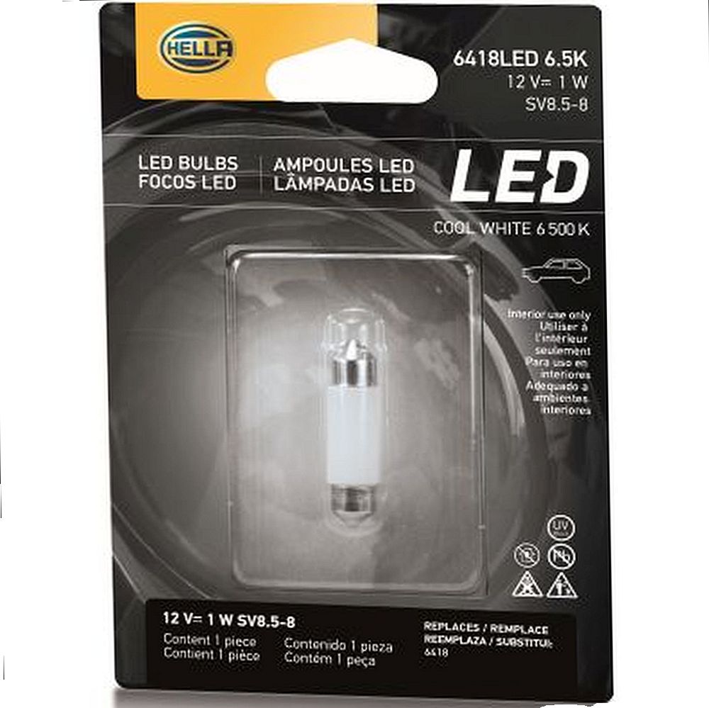 Hella 6418 LED Premium Festoon Bulb 5000K.36mm Long