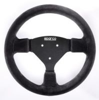 Sparco "P270" Steering Wheel, Competition, 270mm Diameter in Black Suede or Leather. SP015P270