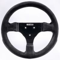 Sparco Steering Wheel, Competition, 285mm Diameter, Zero Dish, in Black Suede. SP015P285SN