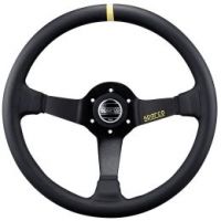 Sparco Steering Wheel, Competition, 350mm Diameter, 95mm Dish in Black Suede or Leather. SP015R325