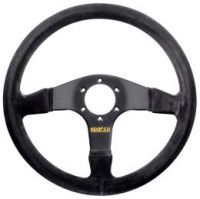 Sparco Steering Wheel, Competition, 350mm Diameter, 36mm Dish in Black Suede. SP015R375PSN