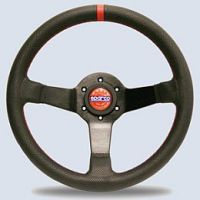 Sparco CHAMPION Limited Edition Steering Wheel, Tuning, 330mm Diameter, 65mm Dish in Black Perforate