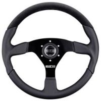 Sparco LAP Steering Wheel, Tuning, 350mm Diameter, 39mm Dish in Black Leather. SP015TL522TUV