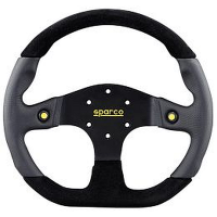 Sparco MUGELLO Steering Wheel, Tuning, 330mm Diameter, 36mm Dish in Black Leather. SP015TMG