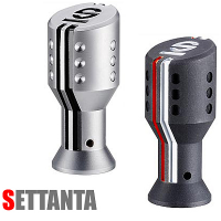 Sparco SP03736 Sparco SETTANTA Shift Knob, Striped Leather with Aluminum Grill.