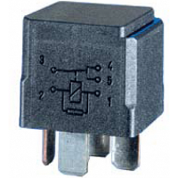 HELLA HL87429 Mini Relay, 12V, 20/40A, SPDT with Resistor, High Temperature, Potted