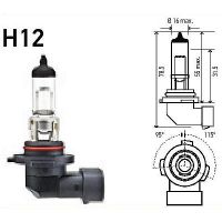 HELLA H12 / 9055 O.E. Quality Halogen Bulbs