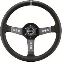 Sparco Steering Wheel, PIUMA L777, Tuning, 350mm Diameter, 63mm Dish in Black Suede or Leather. SP01