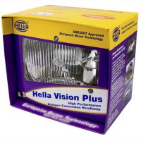 Hella 200mm Vision Plus Rectangular DOT Headlamp, Includes 9003 60/55w Bulb