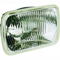 Hella 200mm Rectangular H4 Headlamp, Each