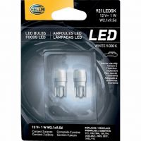 Hella 921 LED Premium Miniature Bulb, 5000K or 6500K, W2.1X9.5D Base, Pair