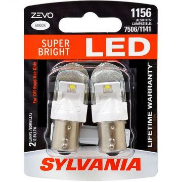 SYLVANIA ZEVO2 Gen2 High Performance 1156/7506/1141 LED Mini Bulb White, Amber, Red (Pack of 2)