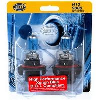 Hella H13/9008 12v, 60/55w, High Performance Xenon Blue Bulb, Pair CLEARANCE