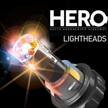 HELLA HERO, The First, Easy Install, LED, Hideaway Warning Lamp.