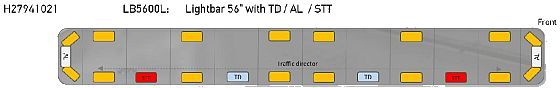 HL794102-56" Amber with Alley Lights. Take Down Lights & STT