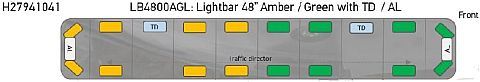 HL794104-48" Amber/Green with Alley Lights and Take Down Lights