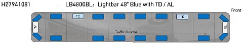 HL794108-48" Blue with Alley Lights and Take Down Lights