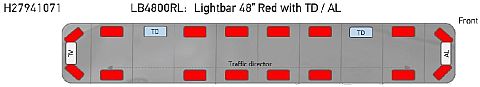 HL794107-48" Red with Alley Lights and Take Down Lights