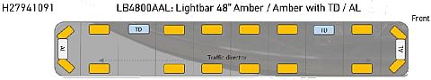 HL794109-48" Amber with Alley Lights and Take Down Lights